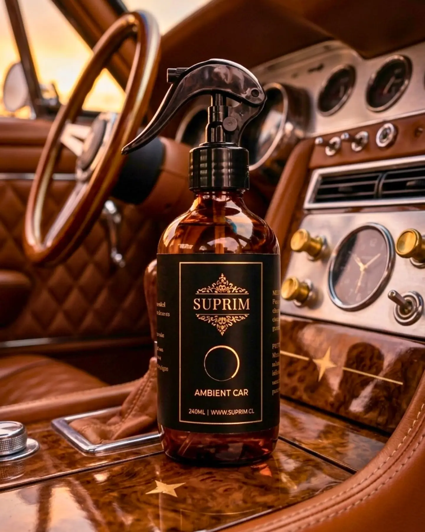 Perfume Para Auto Premium - Suprim Rich Legacy 240ml Vidrio Ámbar 4