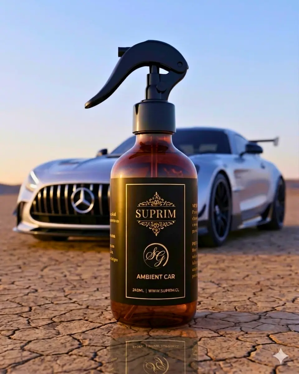 Perfume para Auto Premium - Suprim Signature Gold 240Ml Vidrio Ámbar 1