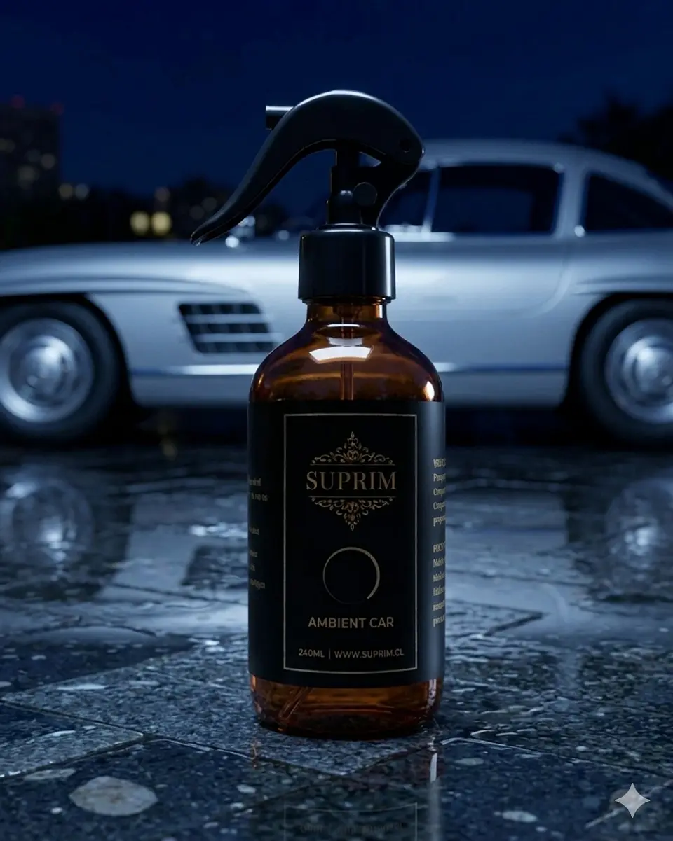 Perfume Para Auto Premium - Suprim Intense Black 240ml Vidrio Ámbar 3