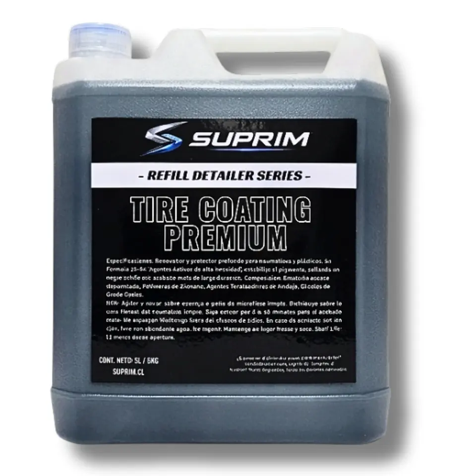 Renovador De Neumáticos Suprim Tire Coating Premium 5L 1