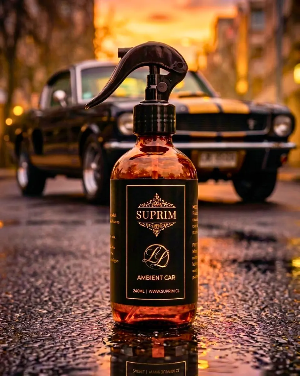 Perfume Para Auto Premium - Suprim Leather Legacy 240ml Vidrio Ambar (Cuero) 1