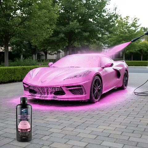 Shampoo Para Autos Suprim Neon Foam Rosado - Espuma Activa