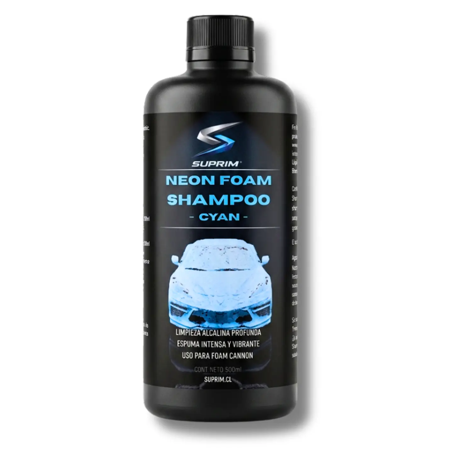 Shampoo Para Autos Suprim Neon Foam Celeste - Espuma Activa 1