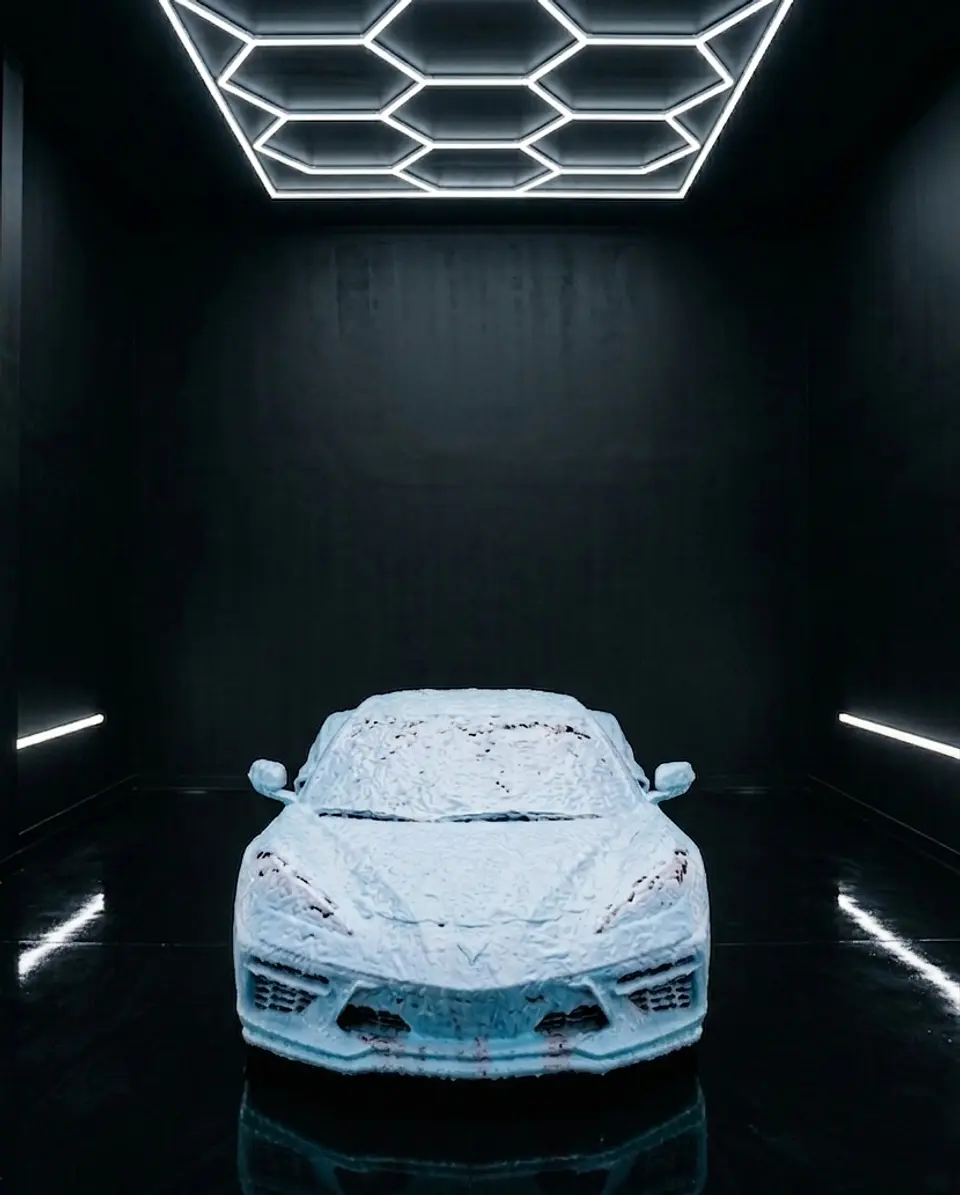 Shampoo Para Autos Suprim Neon Foam Celeste - Espuma Activa 3