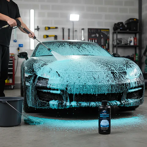 Shampoo Para Autos Suprim Neon Foam Celeste - Espuma Activa