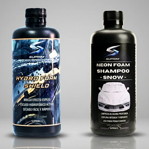 Pack Lavado Auto Profesional Shampoo Suprim + Sellador Hidrofóbico Y Brillo Extremo