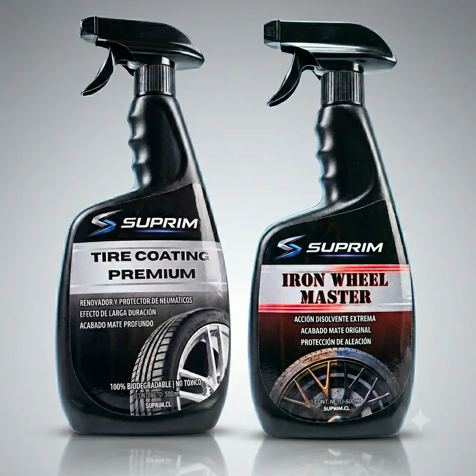 Kit Suprim Premium Limpiador Llantas + Renovador Neumáticos 1