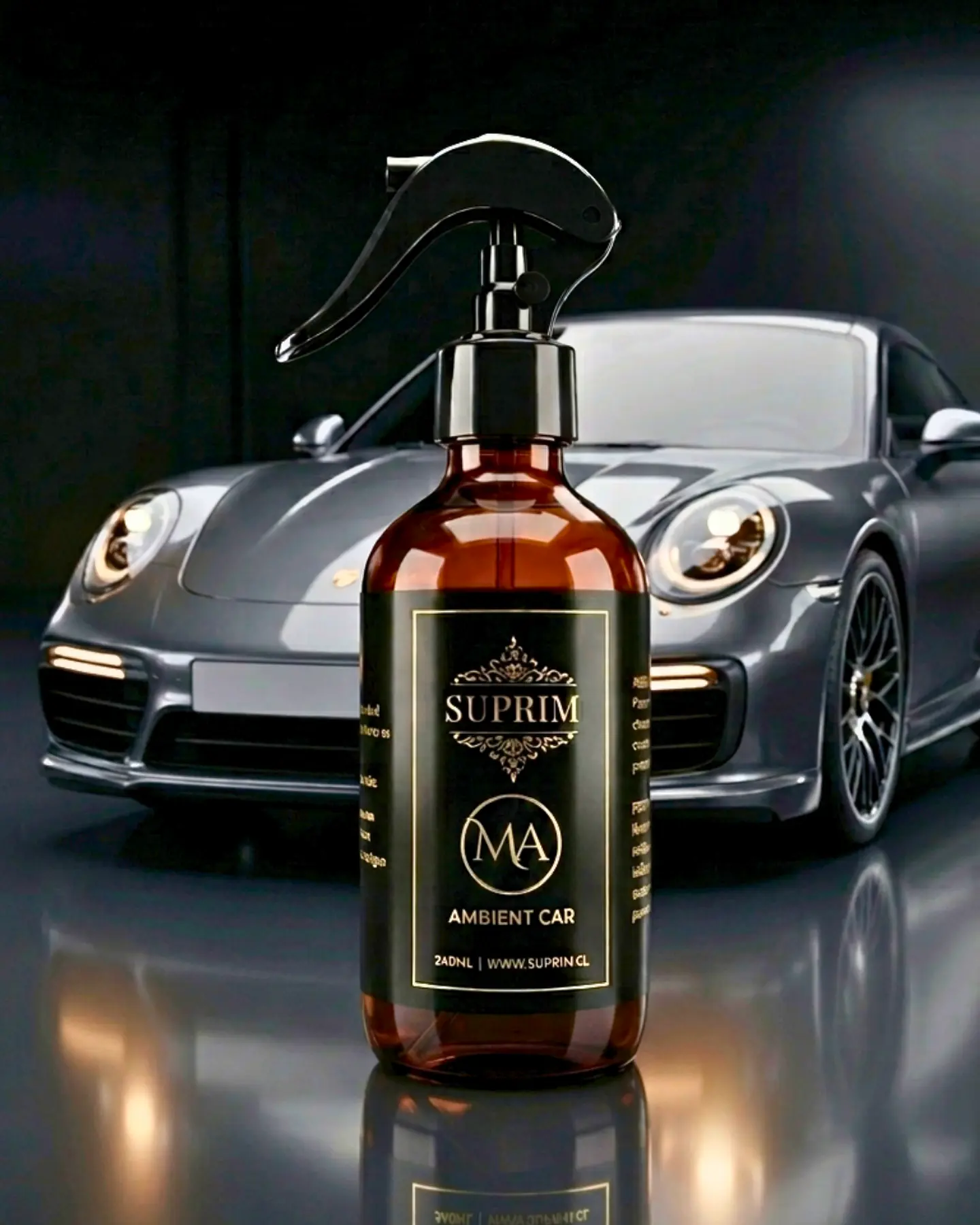 Perfume Para Auto Premium - Suprim Mónaco Air 240ml Vidrio Ámbar 1