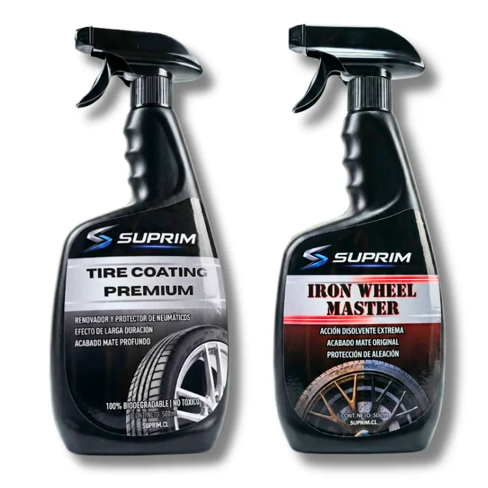 Kit Suprim Premium Limpiador Llantas + Renovador Neumáticos 1