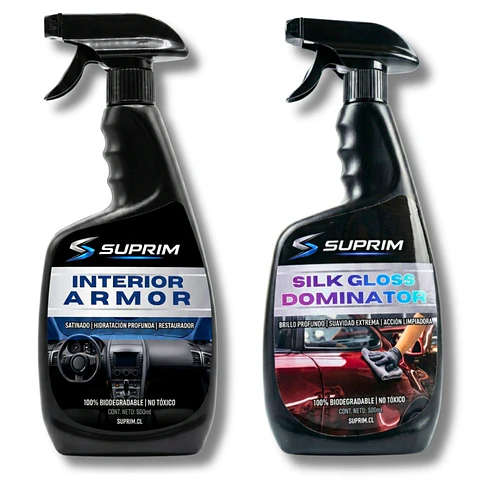 Kit Para Auto Interior Y Exterior Suprim Cera Y Protección