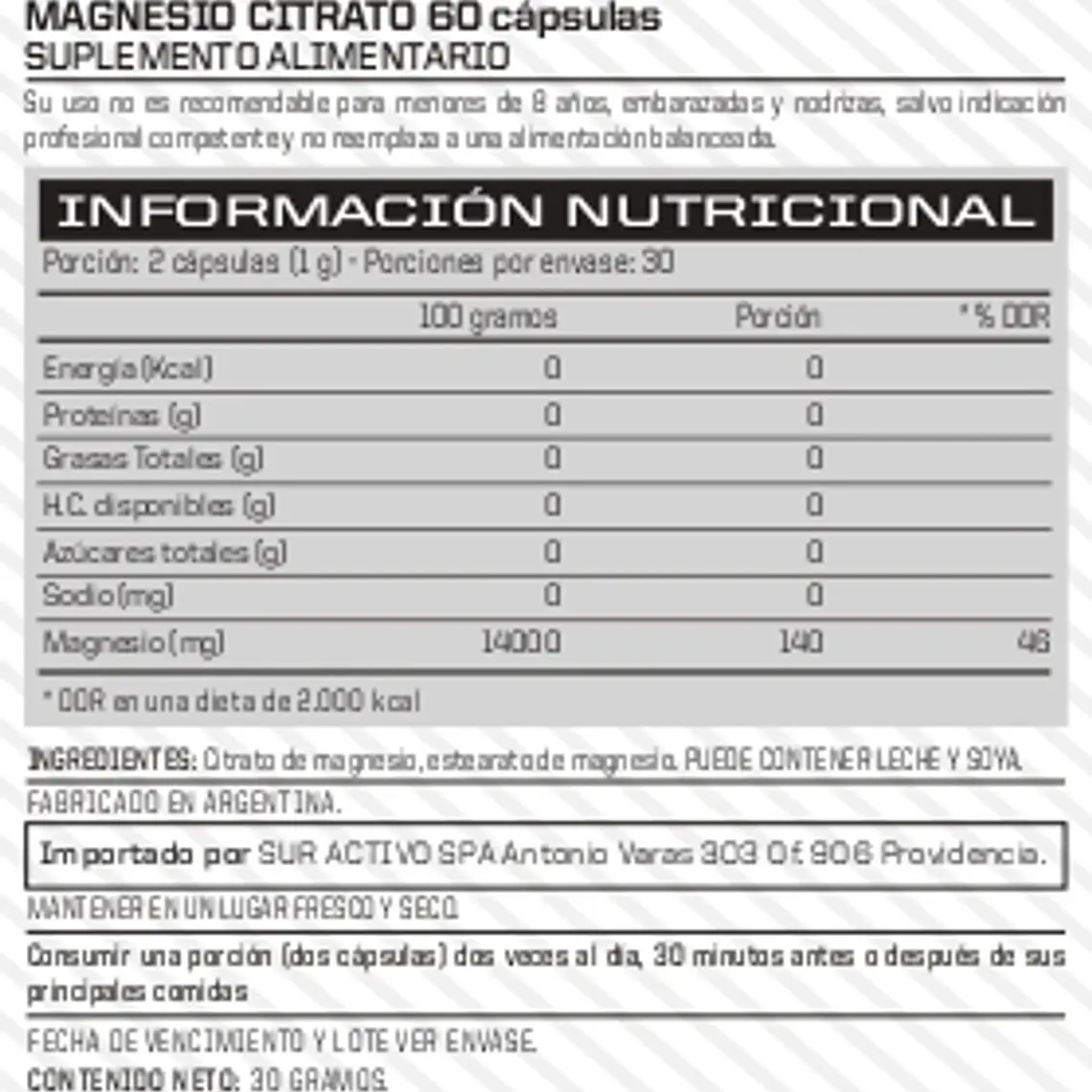 Citrato de Magnesio 2