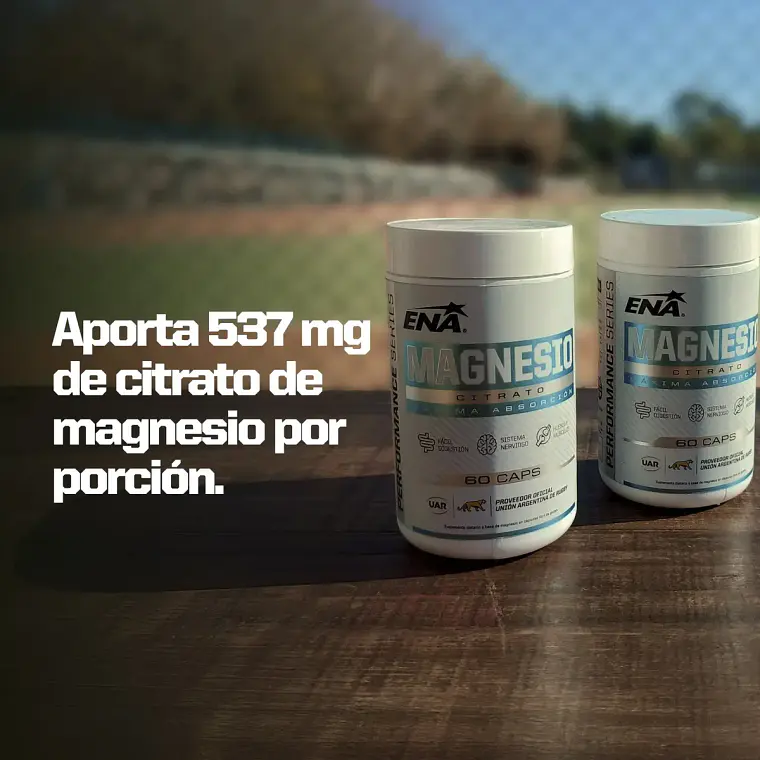 Citrato De Magnesio Cápsulas Ena Sport 60 Caps Sin Sabor Pack x2 2
