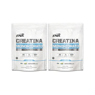Creatina Monohidratada Ena Sport 300gr Doypack x2 Sin Sabor 