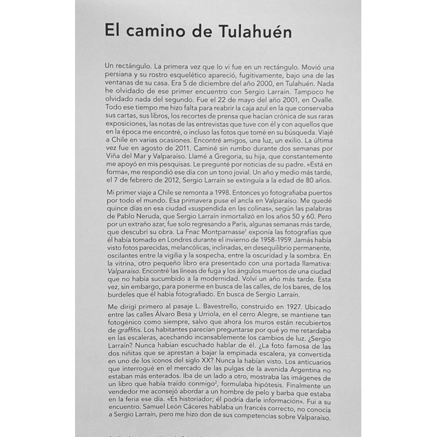 LIBRO: EL CAMINO DE TULAHUEN: EN BUSCA DE SERGIO LARRAIN. PHILIPPE SECLIER