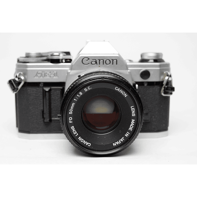 CÁMARA ANÁLOGA REFLEX CANON AE-1 CON LENTE CANON FD 50mm 1.8 S.C.