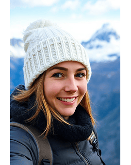 Gorro de lana con interior de satén 