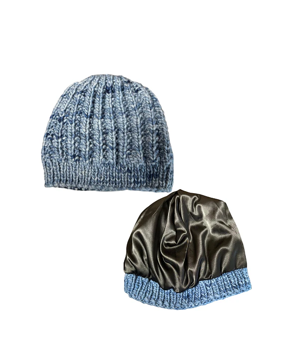 Gorro de lana con interior de satén  11