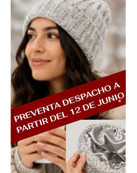 Gorro de lana con interior de satén 