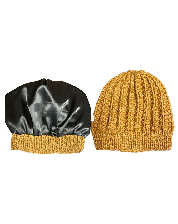 Gorro de lana con interior de satén  14