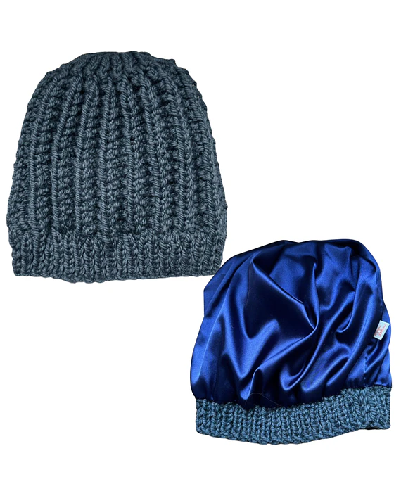 Gorro de lana con interior de satén  15
