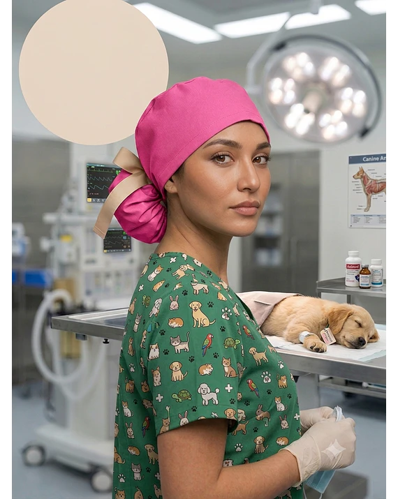 Gorro clínico con lazo e interior de satin 1