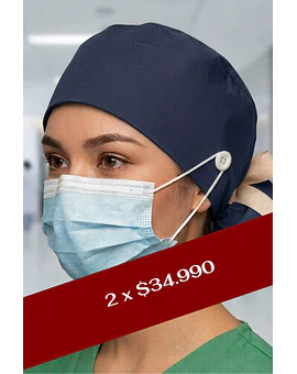 Gorro clínico con botón e interior de satin