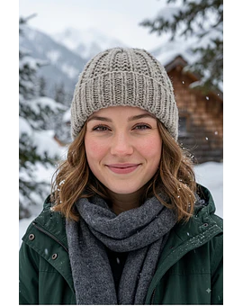 Gorro de lana con interior de satén 