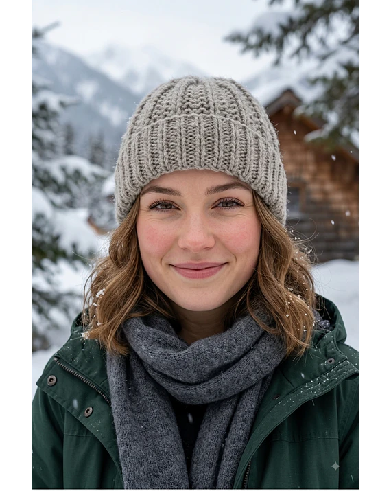 Gorro de lana con interior de satén  1