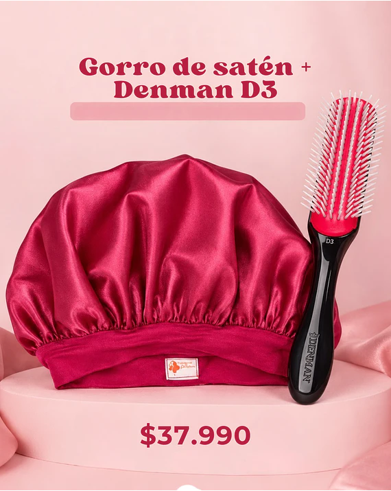 Pack Denman D3 + Gorro de satín