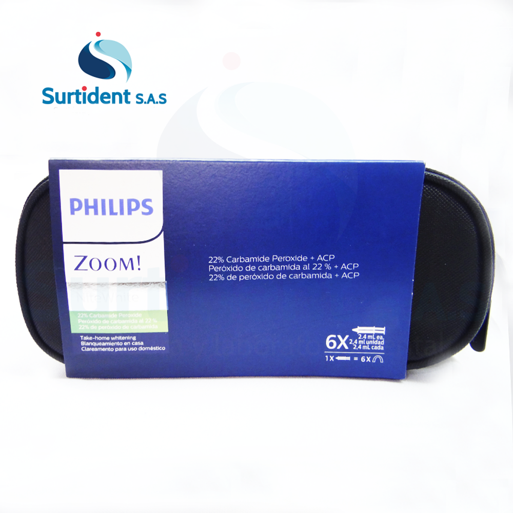 KIT BLANQUEAMIENTO PHILIPS ZOOM NITEWHITE X 6 JERINGAS 22%