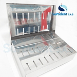 CAJA METÁLICA PERFORADA PEQUEÑA #1 PARA ESTERILIZACIÓN