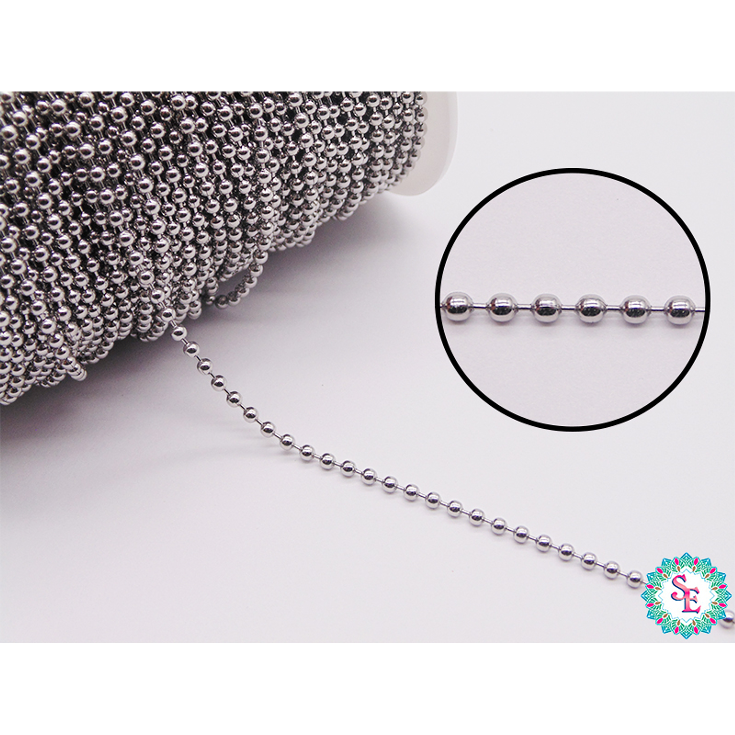 ACERO PLATEADO CADENA PUNTO 2.4 3