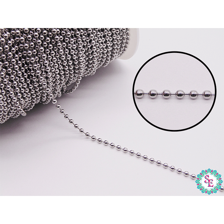 ACERO PLATEADO CADENA PUNTO 2.4 3