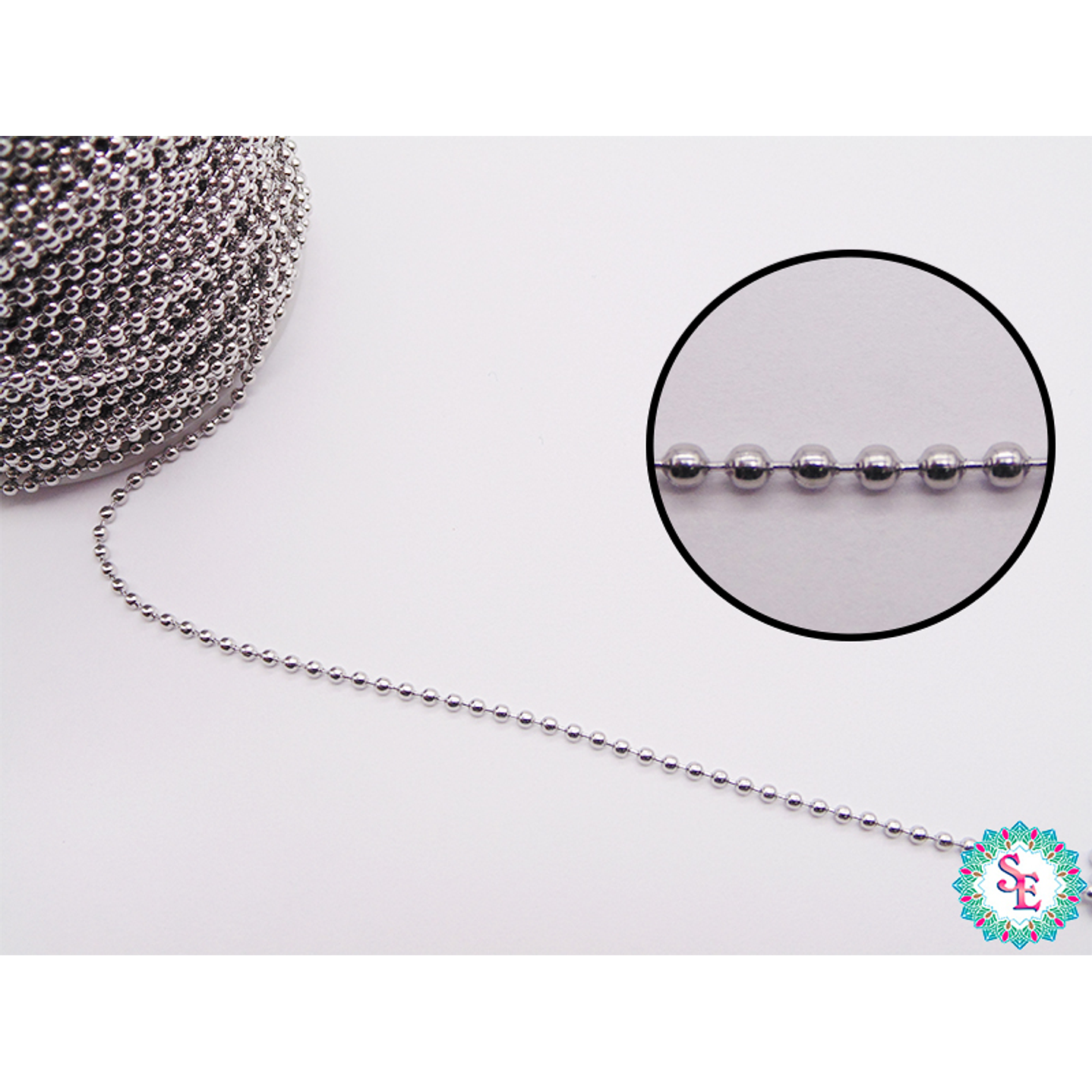  ACERO PLATEADO CADENA PUNTO 2.0MM  1