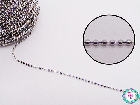  ACERO PLATEADO CADENA PUNTO 2.0MM 