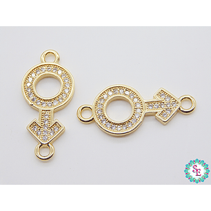 RODIO DORADO SIGNO GENERO HOMBRE  CIRCON BLAN 13*5.70MM