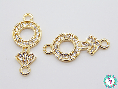 RODIO DORADO SIGNO GENERO HOMBRE  CIRCON BLAN 13*5.70MM