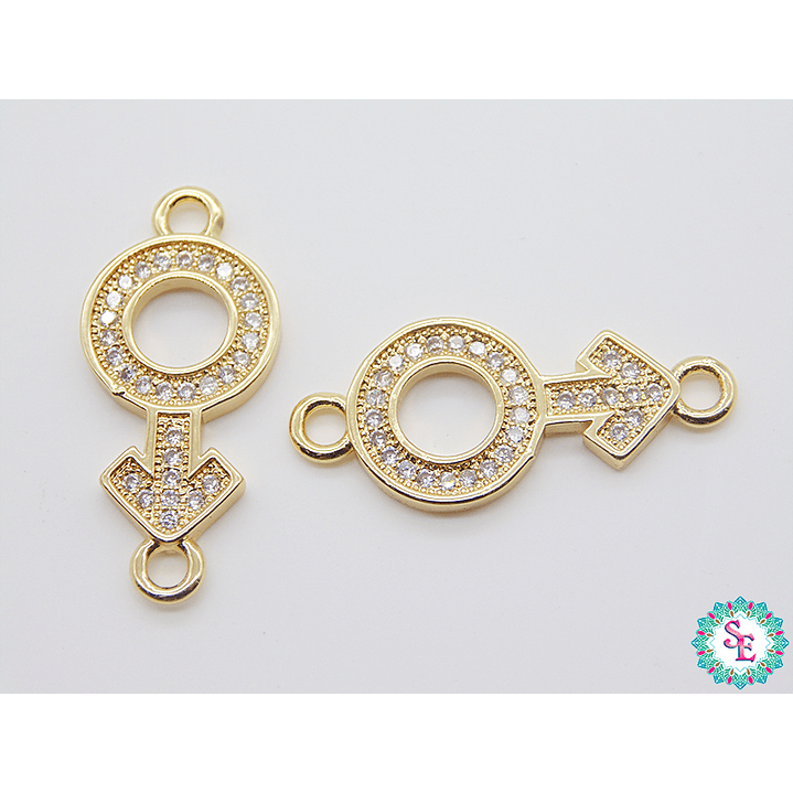 RODIO DORADO SIGNO GENERO HOMBRE  CIRCON BLAN 13*5.70MM 1