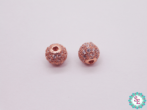 RODIO BOLA ROSADA  # 6 MM CIRCON BLANCO