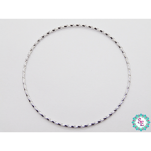 ACERO PLATEADO ARGOLLA ENTORCHADA 50MM 