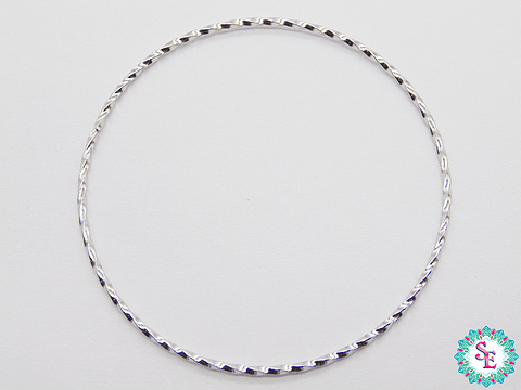 ACERO PLATEADO ARGOLLA ENTORCHADA 50MM 