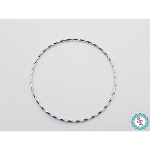 ACERO PLATEADO ARGOLLA ENTORCHADA 40MM 