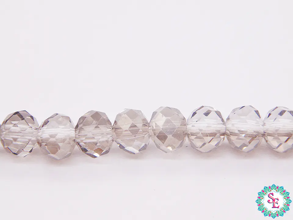 CRISTAL MURANO # 6MM GRIS AB TRANSPARENTE 1