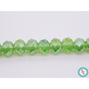 CRISTAL MURANO # 6MM VERDE MANZANA AB TRANSPARENTE