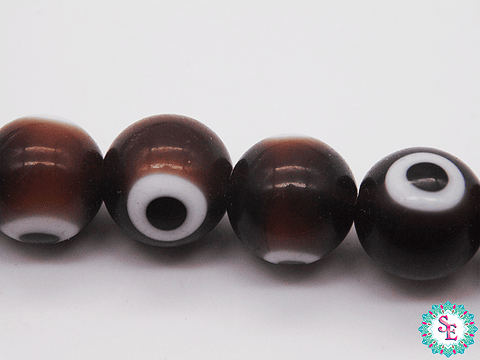 OJO TURCO REDONDO # 10MM CAFE