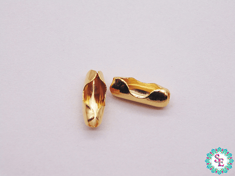 ACERO DORADO BROCHE CADENA MILITAR 2.4MM