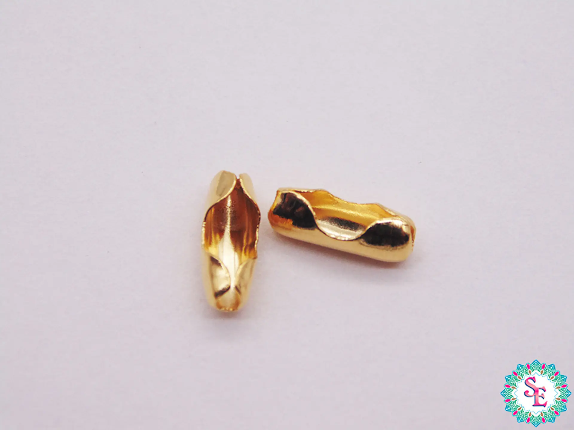 ACERO DORADO BROCHE CADENA MILITAR 2.4MM 1