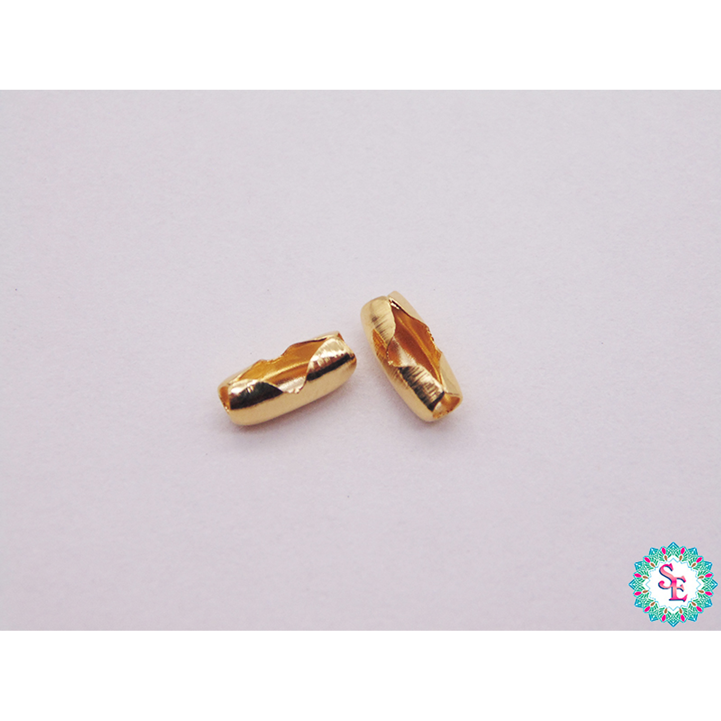 ACERO DORADO BROCHE CADENA MILITAR 2MM  1