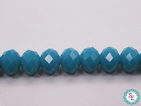 CRISTAL MURANO # 8MM AZUL ACERO MATE