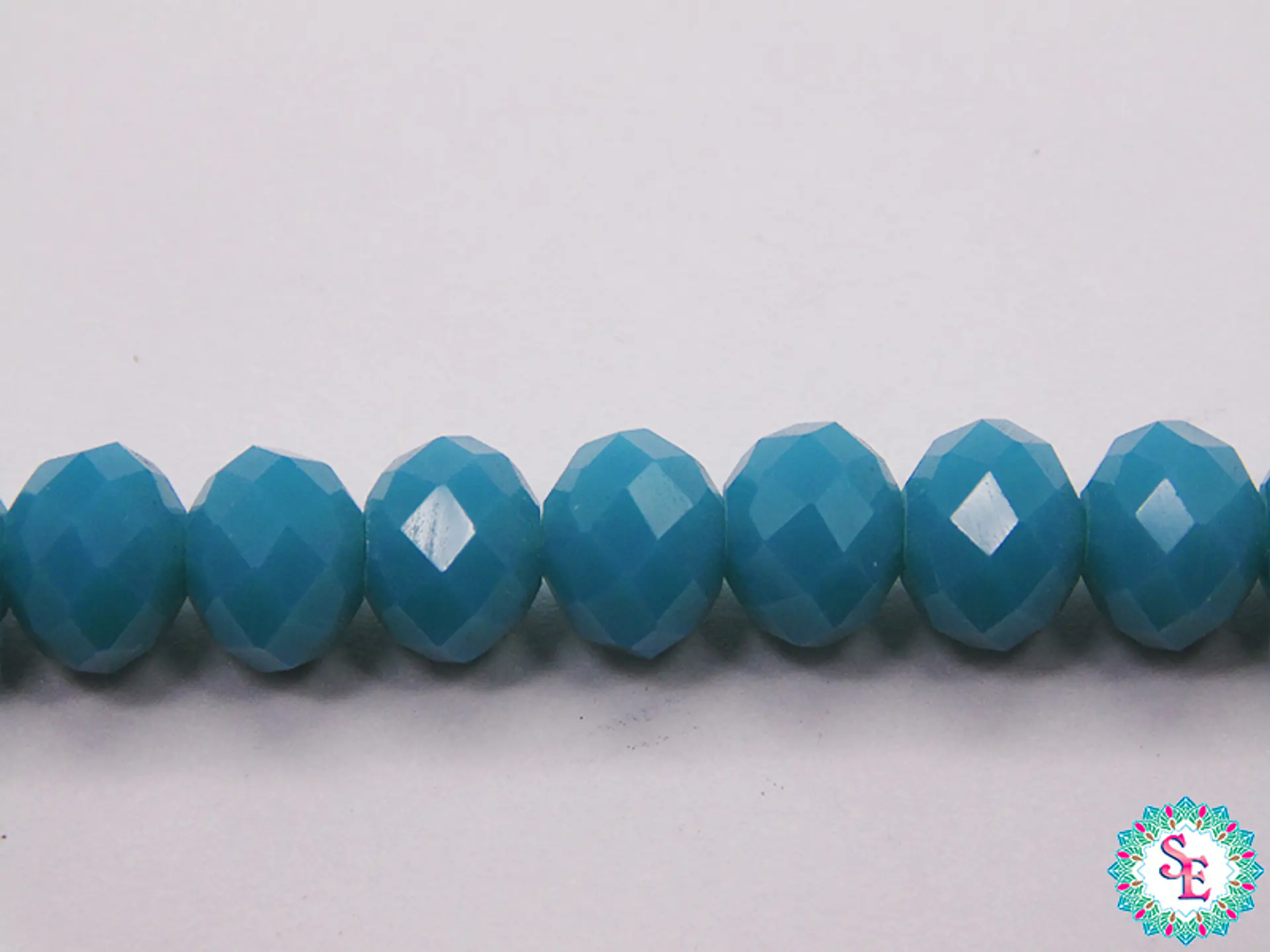 CRISTAL MURANO # 8MM AZUL ACERO MATE 1